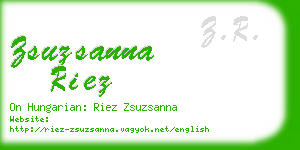 zsuzsanna riez business card